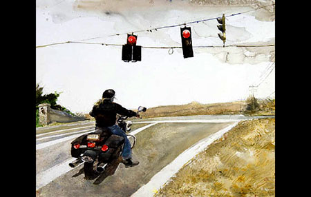 Andrew Wyeth's latest painting, Stop, watercolor, 2008 - Click Here and visit his Website.