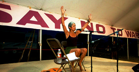 Click Here to View VidClips of Joan Baez singing songs of Peace and Reslove from Camp Casey in Crawford, Texas!