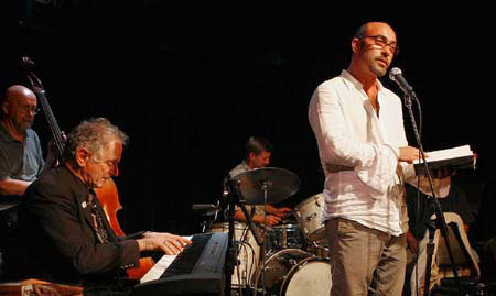 David Amram and his quartet with featured guests, John Ventimiglia (pictured foreground right) and singer/songwriter, Morley Kamen bring the sound and sooth hoot to The Cornelia Street Cafe on Dec. 1st. - Click Here for More Venue Info!