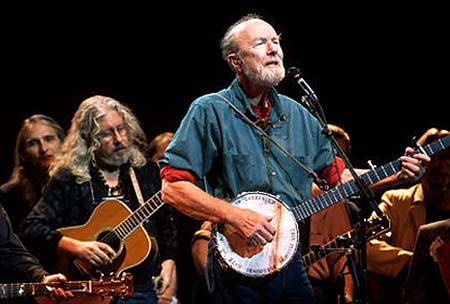 Arlo Guthrie and Pete Seeger. - Click Here To Learn More About the Bob Sherman Radio Show "Woody's Children."