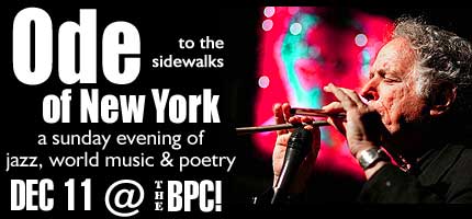 Click Here for all the sights and sounds from "Ode to The Sidewalks of New York!  - David Amram 75th Birthday Celebration!