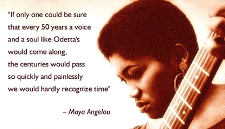 The Rev. Martin Luther King, Jr. called her "the Queen of American Folk Music" One of the most celebrated figures in music, singer, songstress and Civil Rights champion, Odetta. - Click Here To Learn More About this true American treasure.