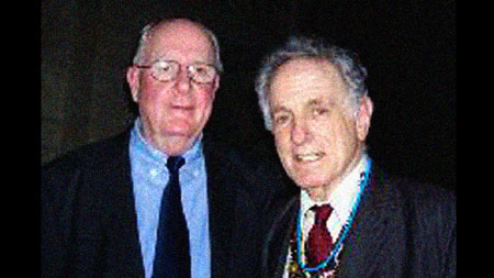 Author Patrick Fenton and David Amram at the CD Release of "Jack's Last Call: Say Goodbye to Kerouac." - Click Here to read Pat's regale, Happy 78th Birthday David Amram!